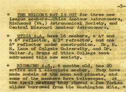 1950 Article on RAS Joining Astro League