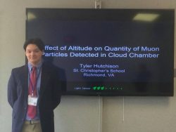 Tyler Hutchison at the Junior Science and Humanities Symposium